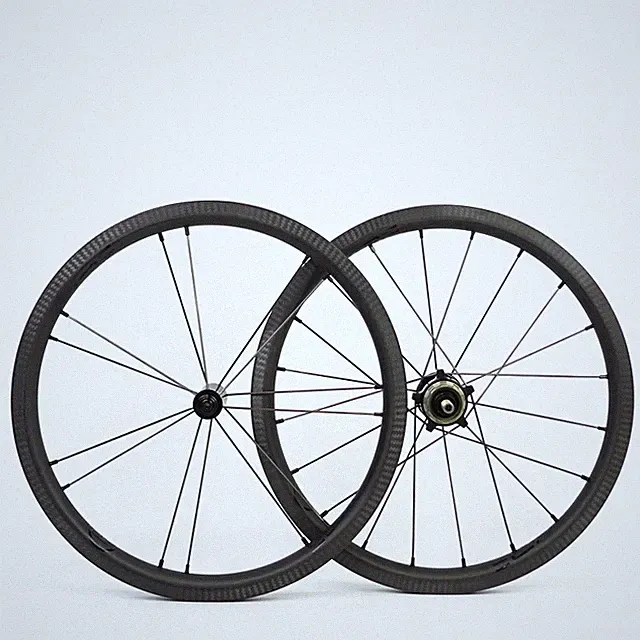 16Inch 349 Ultralight Carbon Clincher Wheelset for 3/4-Speed Brompton Bike
