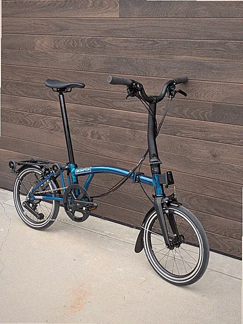 2026 Brompton P-line W/ Roller Rack 12-Speed Pacific Lacquer Medium + Metro Bag