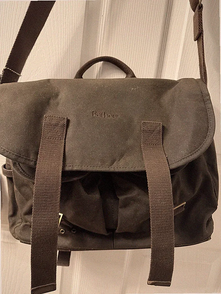 Barbour x Brompton Tarras Messenger Bag Waxed Cotton Bicycle Carrier Frame