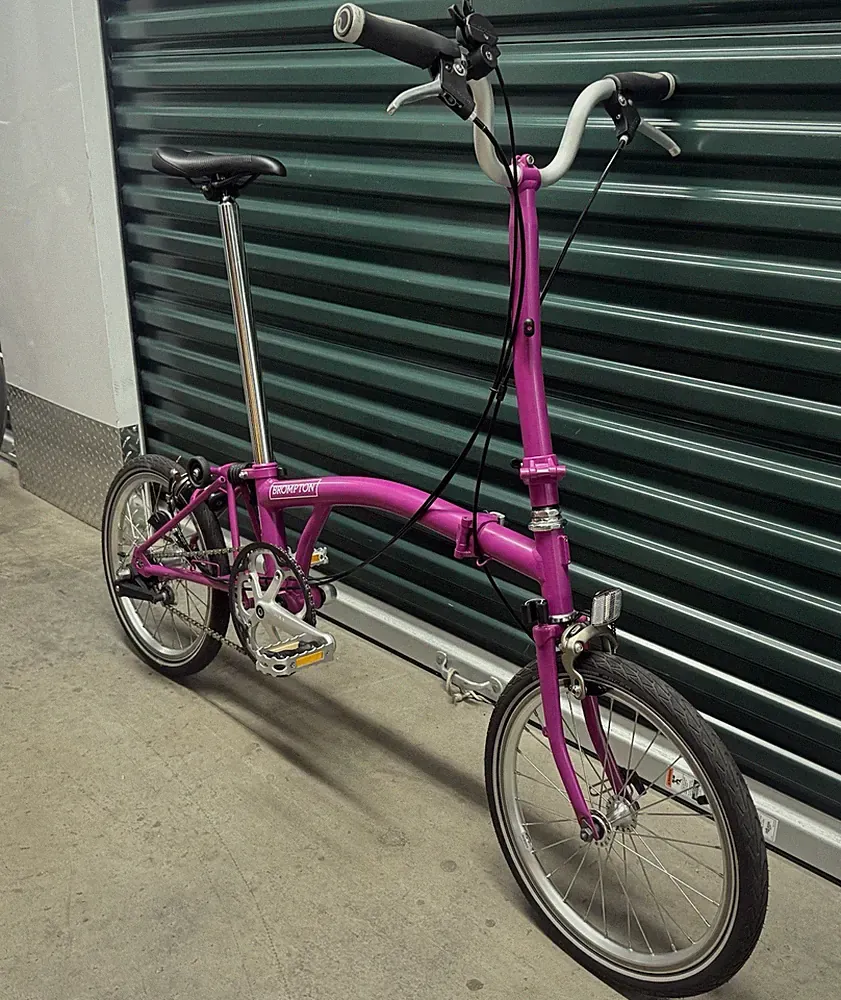 Brompton A-line Folding Bike Pink