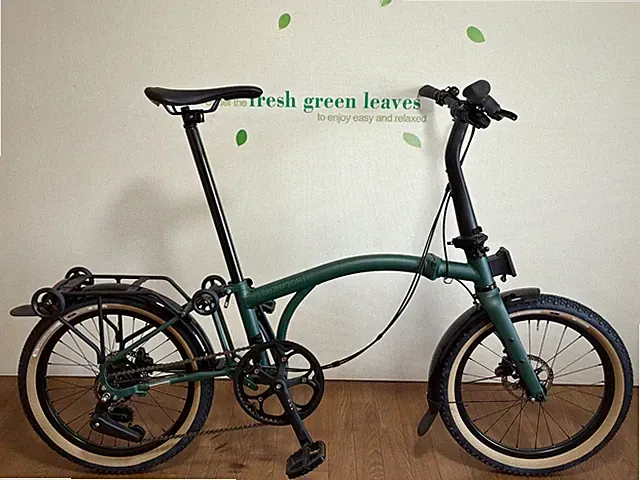 Brompton G line Forest Green S size with rear rack