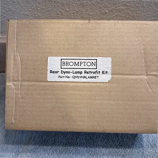 Brompton Rear Dyno-Lamp retrofit kit for bike with rear rack - 6V 3W