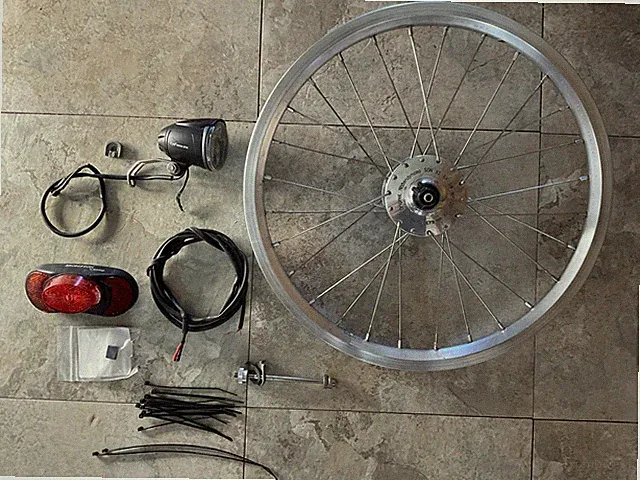 Brompton SON Dynamo Wheel And Lights - Complete - Free Mainland Shipping