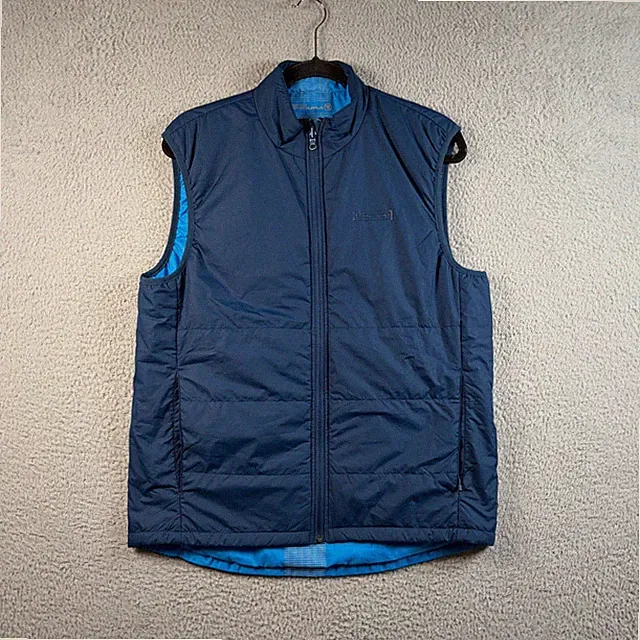 Brompton x Endura Mens Medium Insulated Cycling Gilet Vest Navy Blue Zip Up