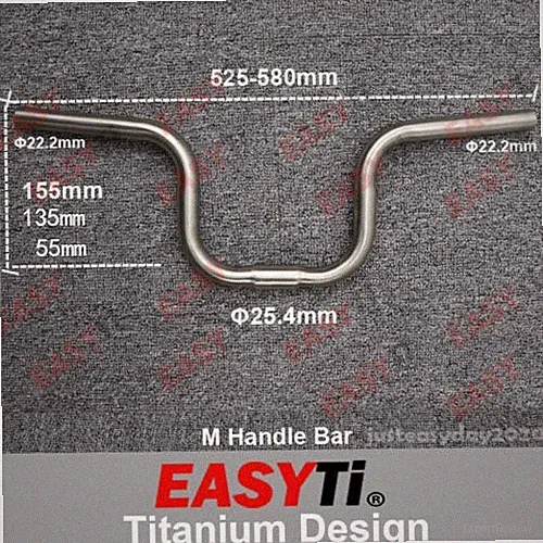 EasyTi /Titanium M handlebar 530*155mm Gold for Brompton