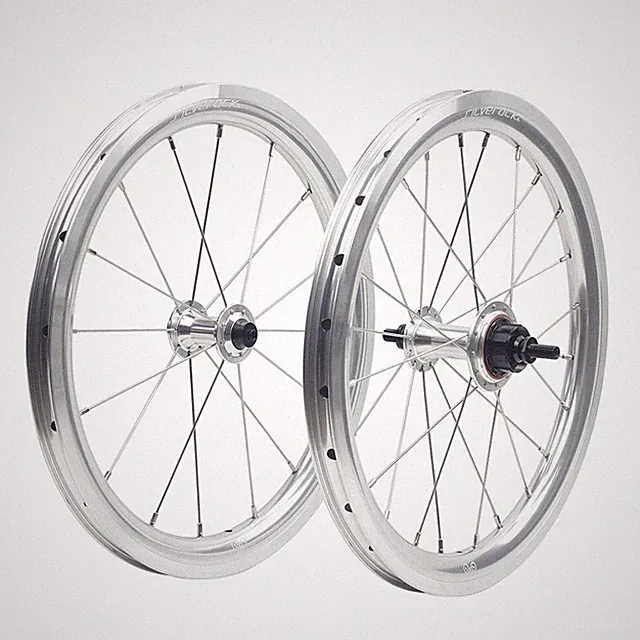 Folding Bike 5 Speed Alloy Rim Caliper Brake Wheels 16" 1 3/8 Wheelset