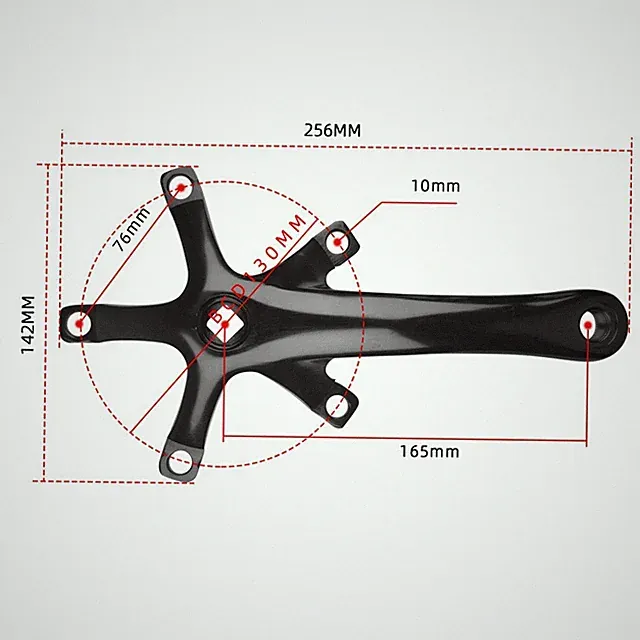 For Brompton and Road Bicycle Compatible Crank Set BCD130mm Aluminum Alloy