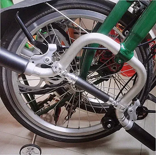 Handlebar Gadget Bridge for BROMPTON Computer / Phone Holder in SILVER
