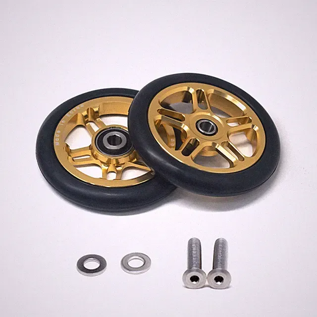 nov Wheel P/ Gold - novdesign CONVERTIBLE (65mm) easy wheel for Brompton P-line