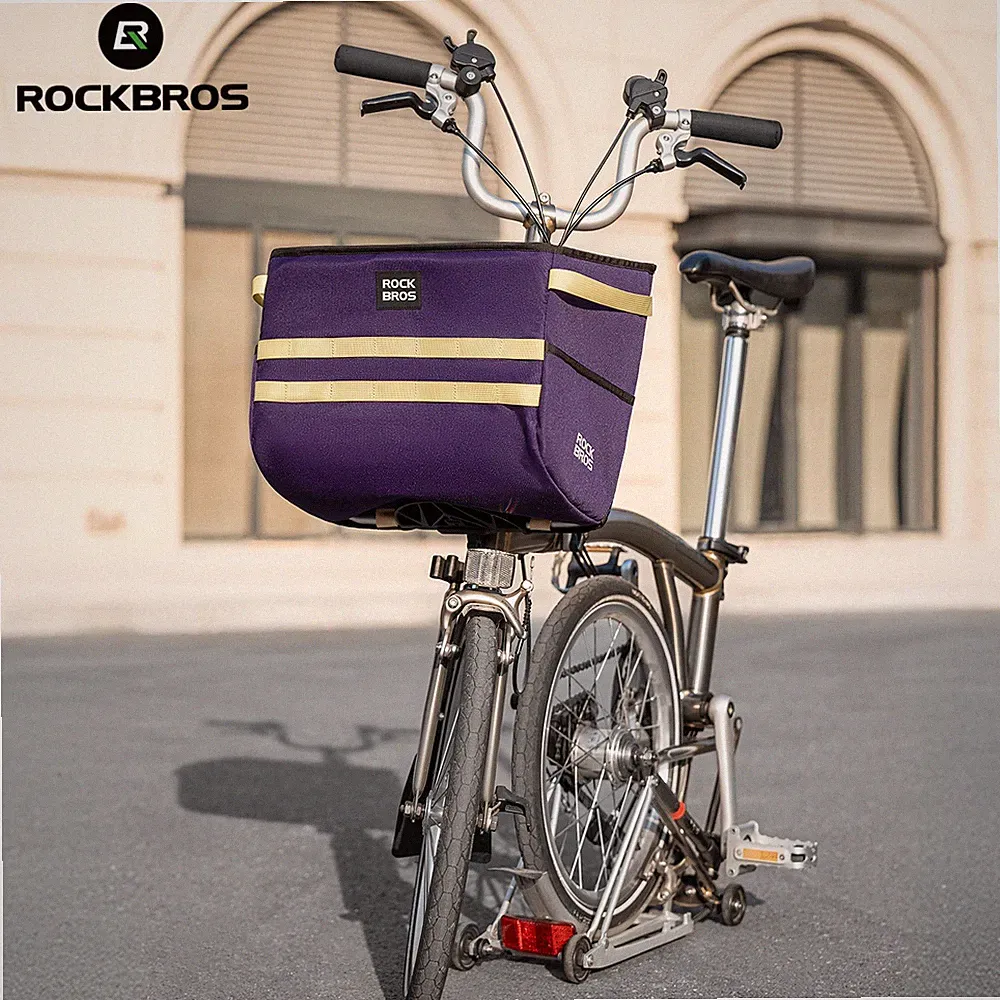 ROCKBROS Bicycle Front Basket Insulated Bag for Brompton Folding Bike Handlebar