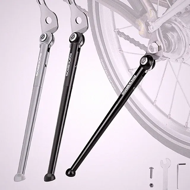 ROCKBROS Bike Rear Kick Aluminum Prop Side Stand For 16" Brompton Floding Bike