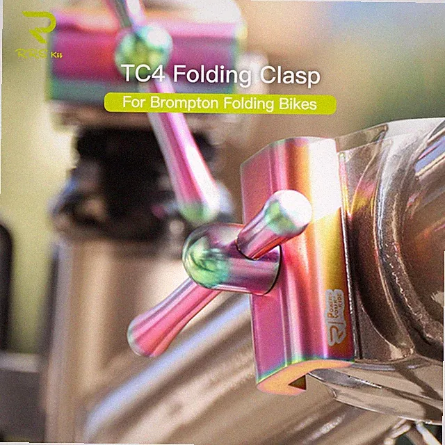 Rrskit Titanium Alloy Bicycle Folding Clasp for Brompton Folding Bikes
