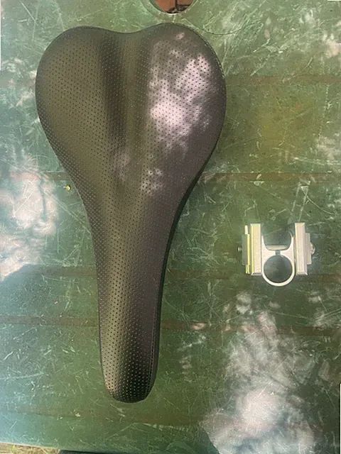 Standard Brompton Folding Bike Saddle & Silver Penta Clip