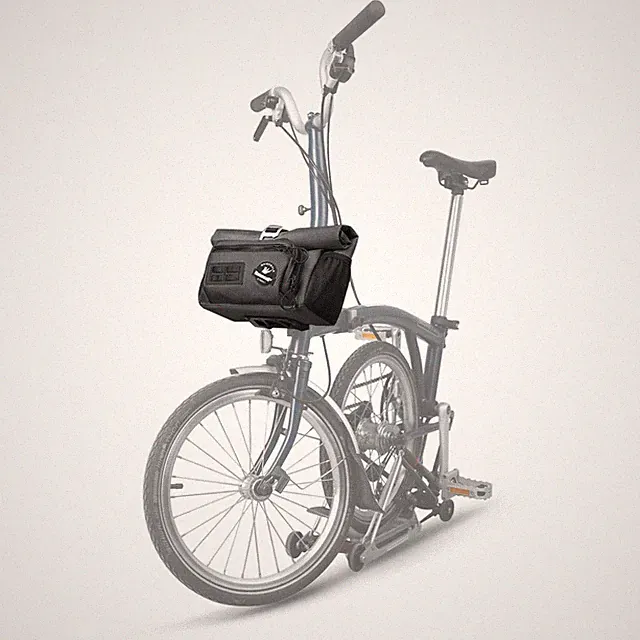 Urban Cycling Front Bag for Brompton, 4L Roll-Top Bike Front Bag with Quick-R...