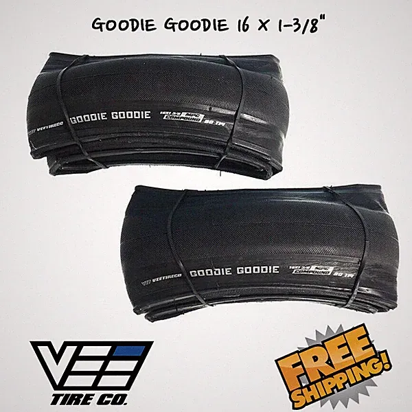 VEE Tire GOODIE GOODIE Foldable Tire 16 x 1-3/8" Fit for Brompton Folding Bike